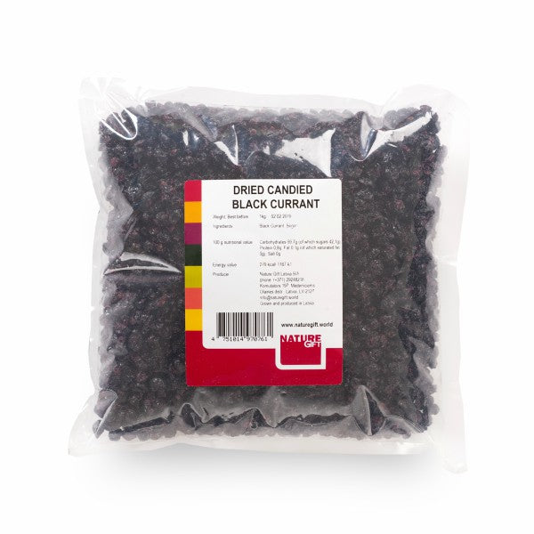 Getrocknete gesüßte schwarze Johannisbeeren 1kg