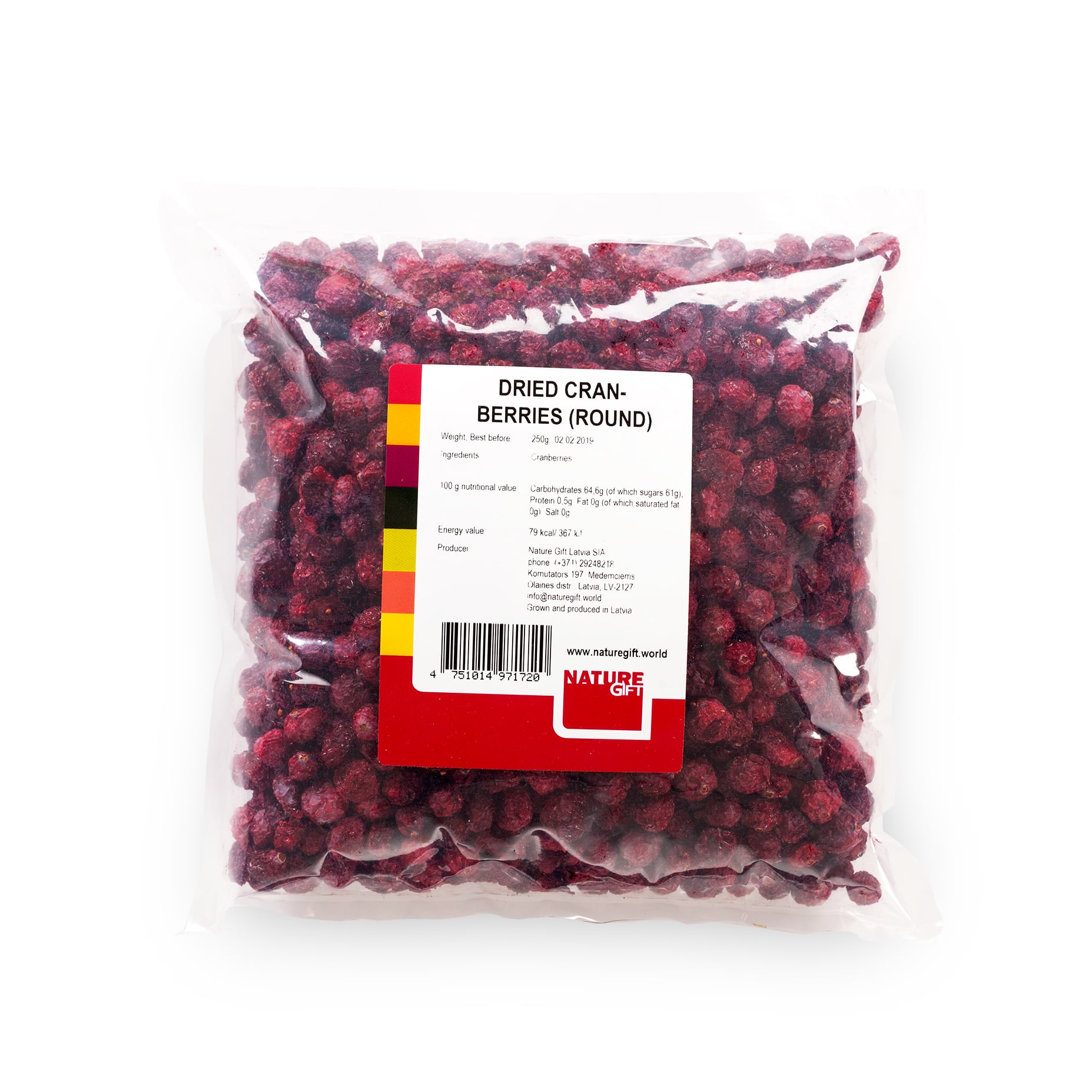 Ungesüßte getrocknete Cranberries 250g